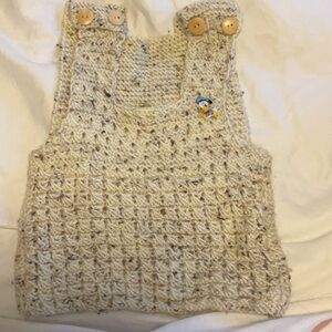 Handmade Vest Kids Crème Brown Color 3yr Old
